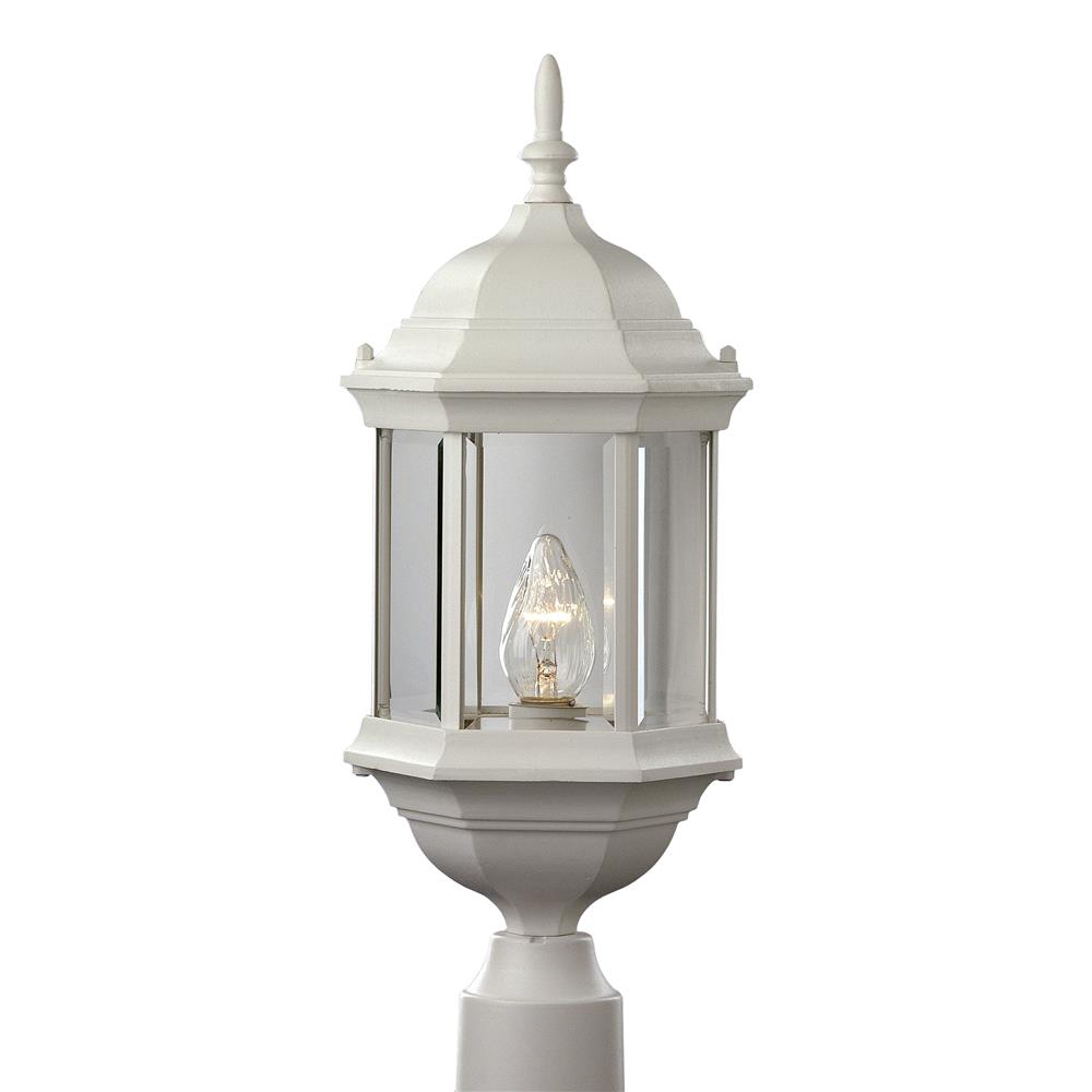 Trans Globe Lighting 4352 WH 1 Light Post Lantern in White